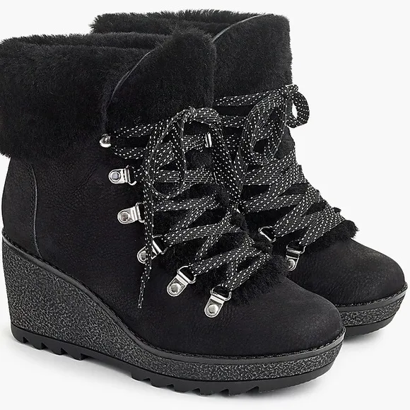 ! J.CREW $208 Nordic Wedge Boots K2901