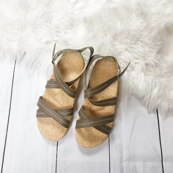 🆕 Spenco Women's Andi Leather Tan Smoke Strappy Sandals NEW Size 10 Orthotic