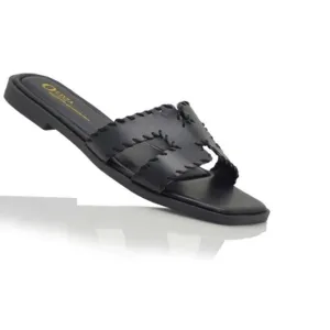 111. Black H Sandals