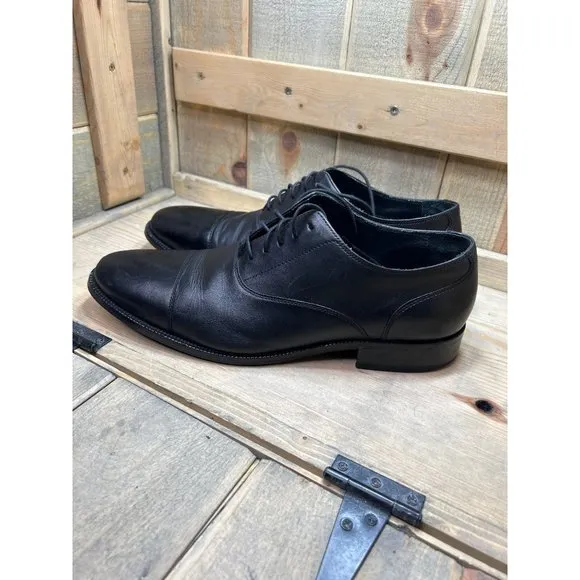 12M Cole Haan Men's Williams Cap Toe Oxford Black C12202 Dress Shoes