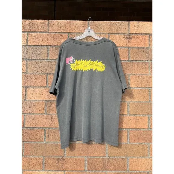 1997 Beavis and Butthead Metallica 90s Vintage MTV Show Metal Band Giant Shirt