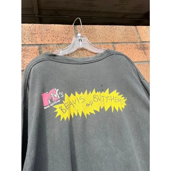 1997 Beavis and Butthead Metallica 90s Vintage MTV Show Metal Band Giant Shirt