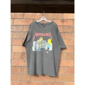1997 Beavis and Butthead Metallica 90s Vintage MTV Show Metal Band Giant Shirt