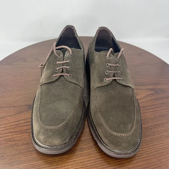 Adam Derick To Boot New York Oxford Shoes Men's Size 10 Green Suede Toe Lace Up