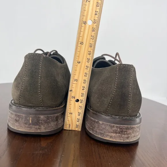 Adam Derick To Boot New York Oxford Shoes Men's Size 10 Green Suede Toe Lace Up