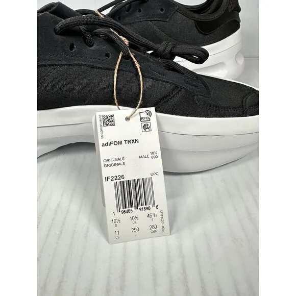 Adidas AdiFOM TRXN Originals Mens Sneakers Core Black/White IF2226 Size 11 NEW