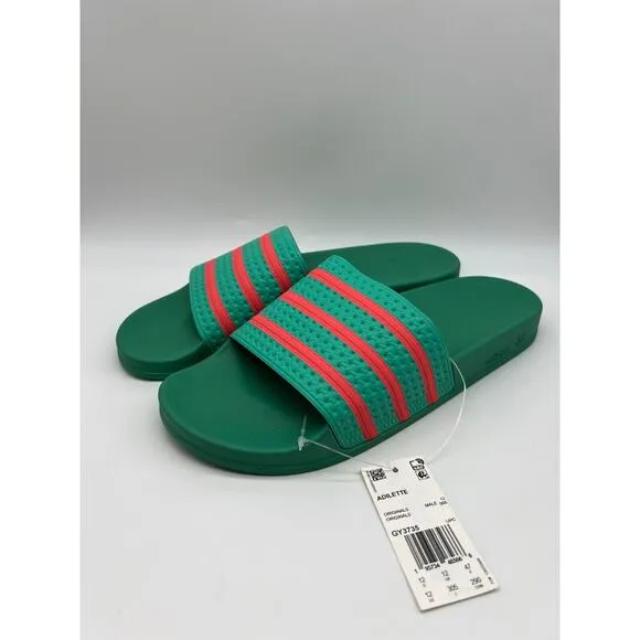 Adidas Adilette Slides Sandals Hi-Res Green Semi Turbo GY3735 Men's Size 12📦