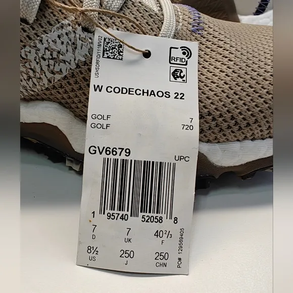 Adidas CodeChaos 22 Brown Tan Women Spikeless Golf Sneakers Shoes sz Women's 8.5