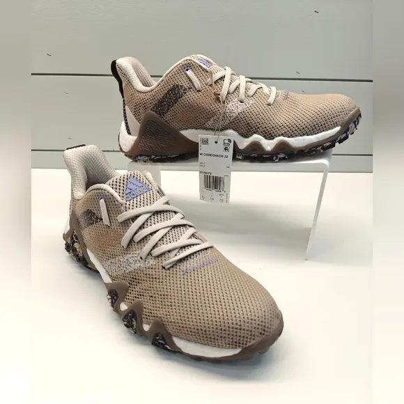 Adidas CodeChaos 22 Brown Tan Women Spikeless Golf Sneakers Shoes sz Women's 8.5
