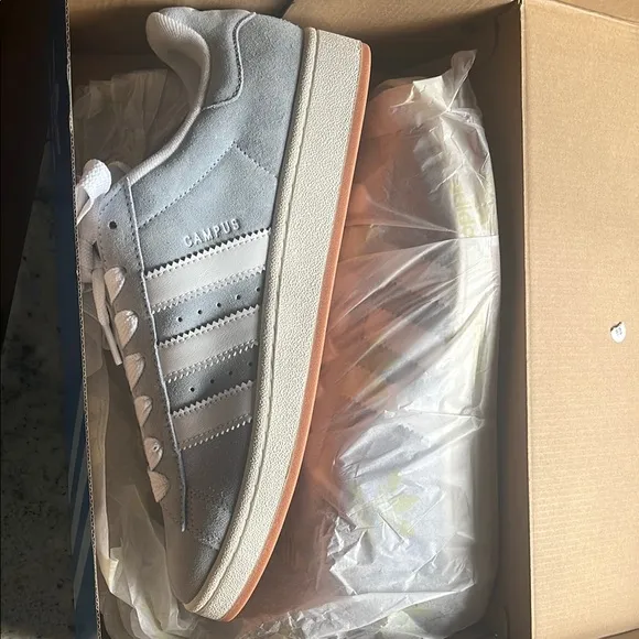 Adidas Gray Blue Sneakers Classic Design