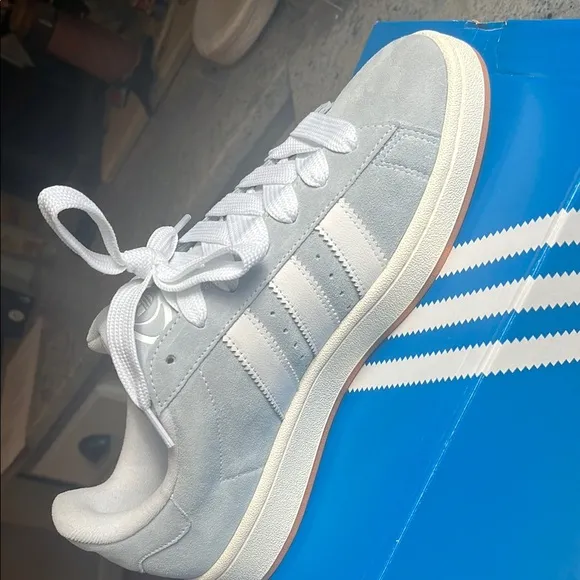 Adidas Gray Blue Sneakers Classic Design