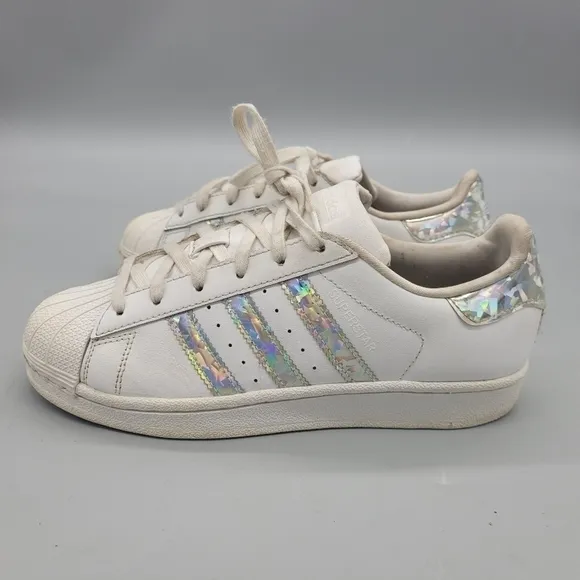 Adidas Holographic Superstar’s Sneakers Size 4 Youth Shoes