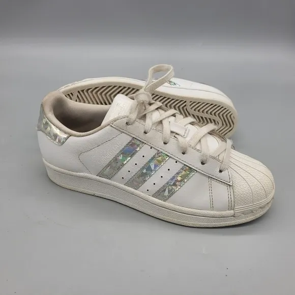 Adidas Holographic Superstar’s Sneakers Size 4 Youth Shoes