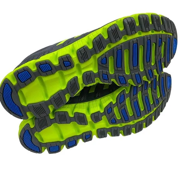Adidas Liquid Ride M Gray Electric Green Running Shoes Sneakers Mens 10.5