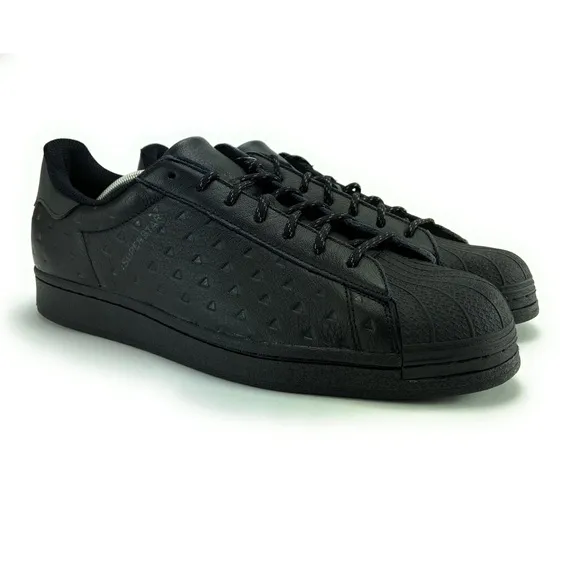 Adidas Men's Pharrell X Superstar Triple Black Shoes GY4981 Sizes 8 - 12.5 M