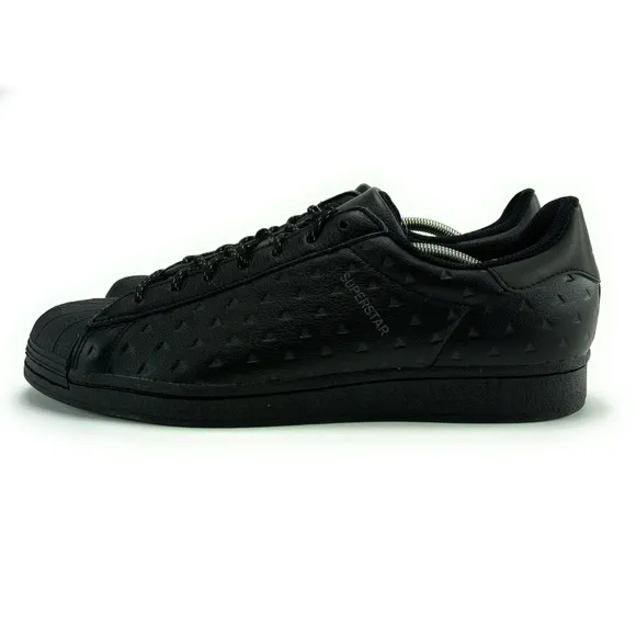 Adidas Men's Pharrell X Superstar Triple Black Shoes GY4981 Sizes 8 - 12.5 M