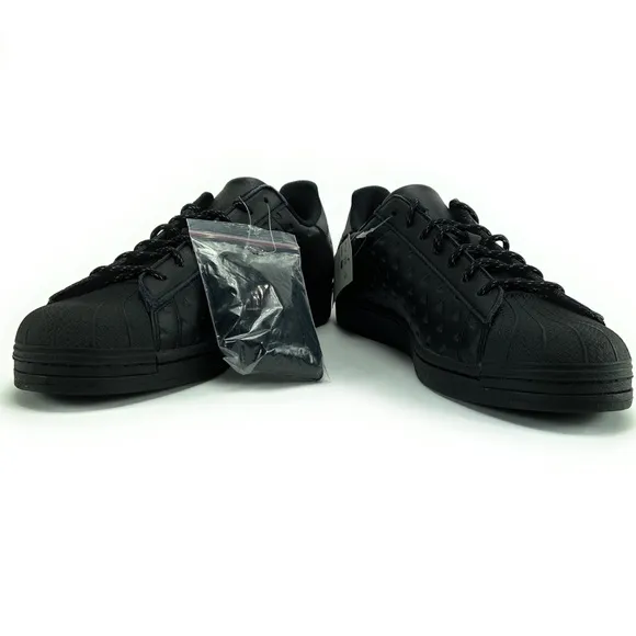 Adidas Men's Pharrell X Superstar Triple Black Shoes GY4981 Sizes 8 - 12.5 M