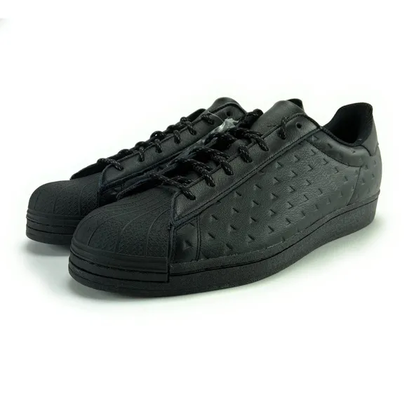 Adidas Men's Pharrell X Superstar Triple Black Shoes GY4981 Sizes 8 - 12.5 M