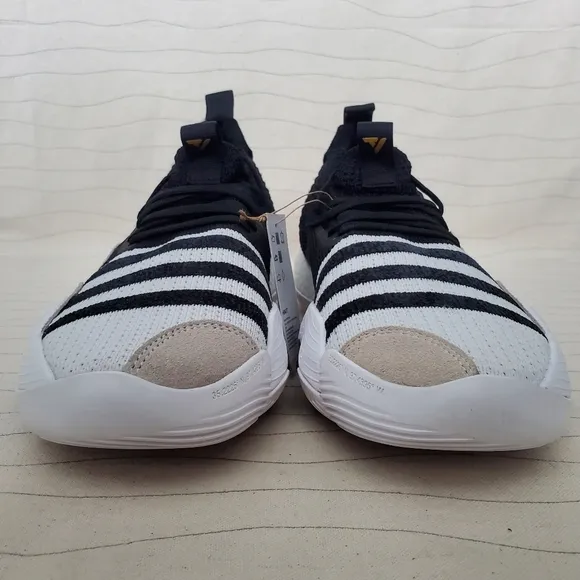Adidas Mens Trae Young 2 Boost Black White Basketball Shoes Sneakers H0647 Sz 10