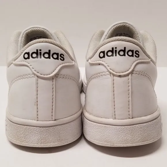 Adidas Neo Baseline W Leather Sneakers - White w/ Black Stripes