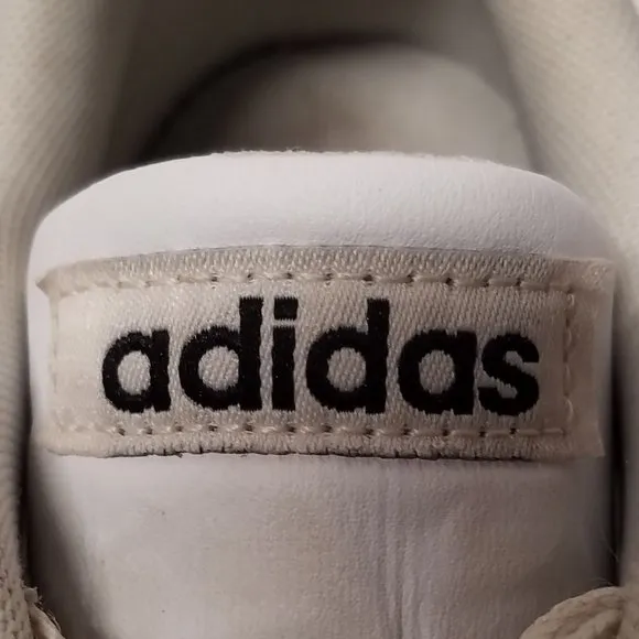 Adidas Neo Baseline W Leather Sneakers - White w/ Black Stripes