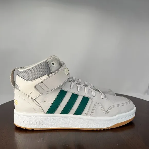 Adidas Postmove Shoes Men's 10.5 White Green Athletic Mid Top Sneakers GZ1339