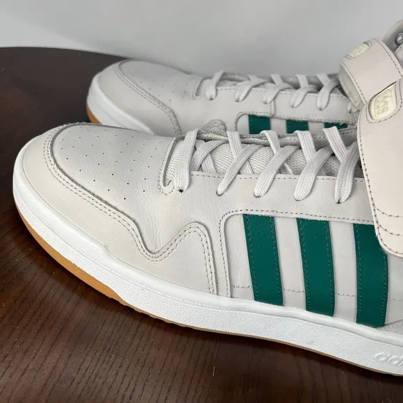 Adidas Postmove Shoes Men's 10.5 White Green Athletic Mid Top Sneakers GZ1339