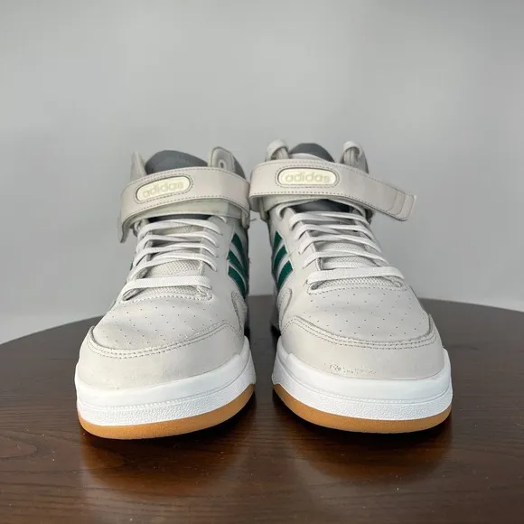 Adidas Postmove Shoes Men's 10.5 White Green Athletic Mid Top Sneakers GZ1339