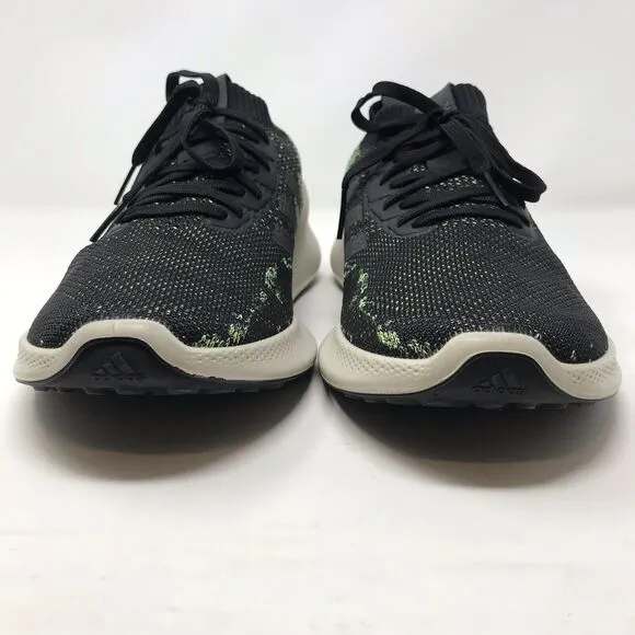 Adidas Purebounce  Mens Sneakers Black Green Mesh Running Shoes F36686 Size 12