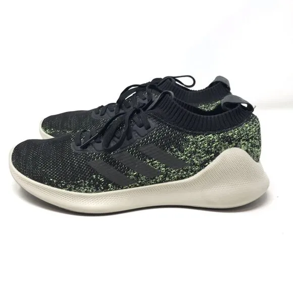 Adidas Purebounce  Mens Sneakers Black Green Mesh Running Shoes F36686 Size 12