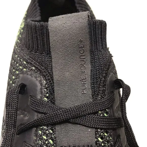 Adidas Purebounce  Mens Sneakers Black Green Mesh Running Shoes F36686 Size 12