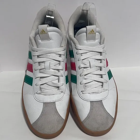 Adidas Sneakers Gum Sole Mens 12 Red Green Stripes Casual Shoes
