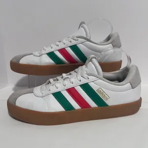 Adidas Sneakers Gum Sole Mens 12 Red Green Stripes Casual Shoes