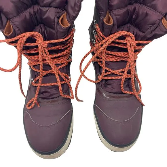 Adidas Stella McCartney navigator 2 burgundy winter snow boots size 8.5