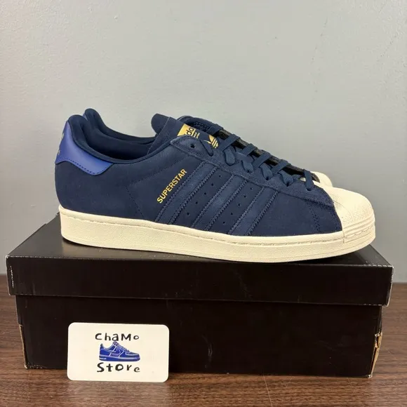 Adidas Superstar ADV Royal Blue Gold Sneakers Shoes ID3365 Men’s Size