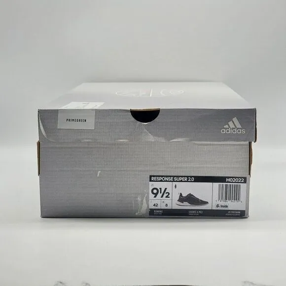 Adidas Womens Response Super 2.0 Black Grey Shoes Sneakers Size 9.5