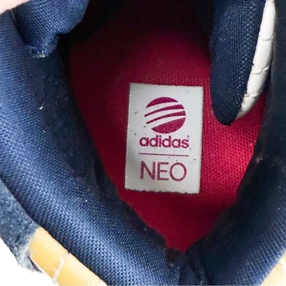 Adidas NEO Navy Blue Wedge Sneakers Women’s 6.5 – Retro High-Top Hidden Heel