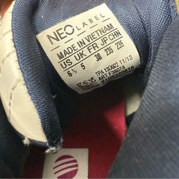 Adidas NEO Navy Blue Wedge Sneakers Women’s 6.5 – Retro High-Top Hidden Heel