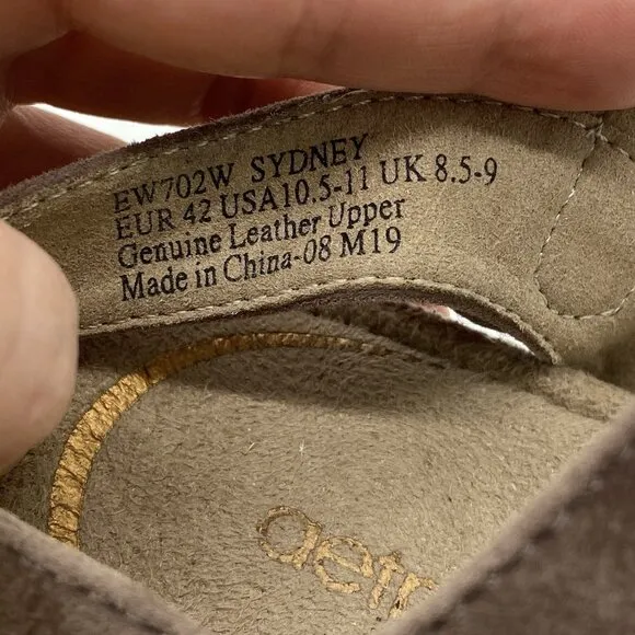 Aetrex Sydney Wedge Sandals 42 US 10.5-11 Suede Espadrille Orthotic Arch Support