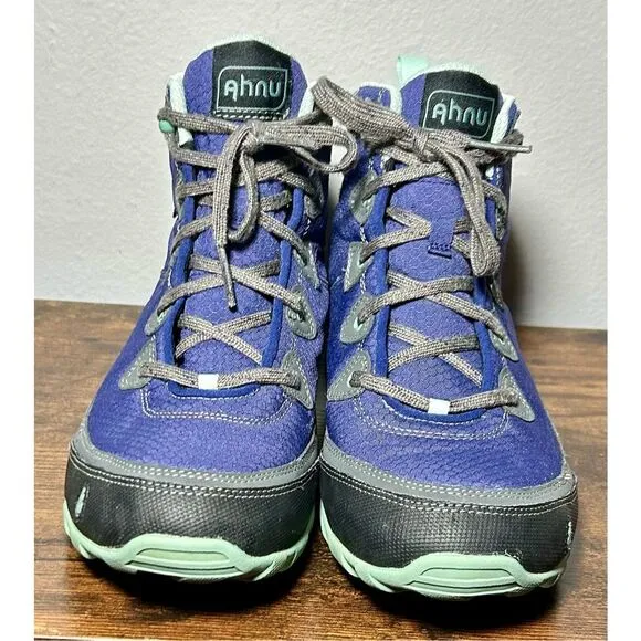 Ahnu Sugarpine Women’s Size 10 Purple Waterproof Vibram Athletic Hiking Boots