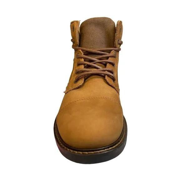 Aldo Balish Lace Up Hiking Boots Cognac Tan Suede Leather Ankle Round Toe 8