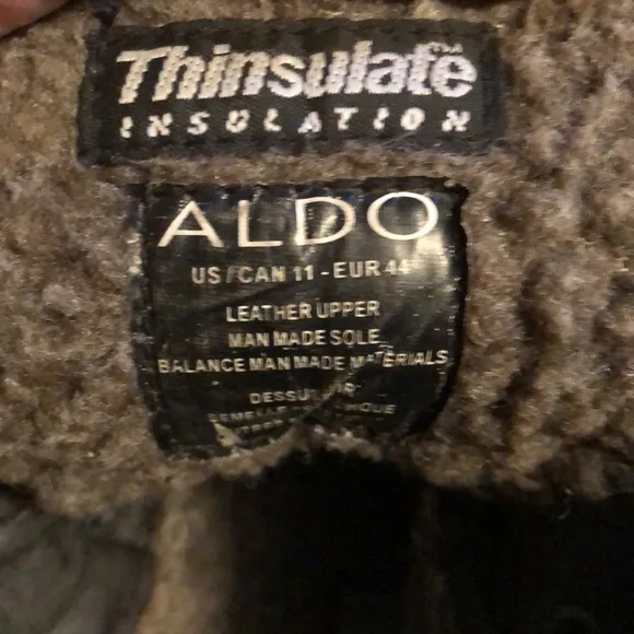 ALDO Thinsulate Insulation Hiking Hunting Leather Boots Men’s 11