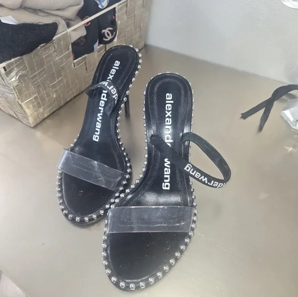 Alexander Wang Black Stiletto Sandals