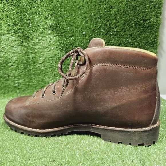 Alico Brown Leather Italy Made Hiking Mountaineering Ankle Boots Mens‎ Size 13