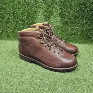 Alico Brown Leather Italy Made Hiking Mountaineering Ankle Boots Mens‎ Size 13