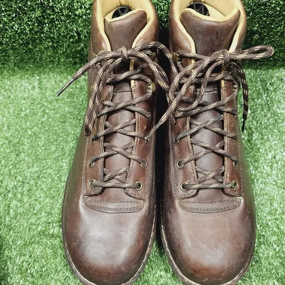 Alico Brown Leather Italy Made Hiking Mountaineering Ankle Boots Mens‎ Size 13