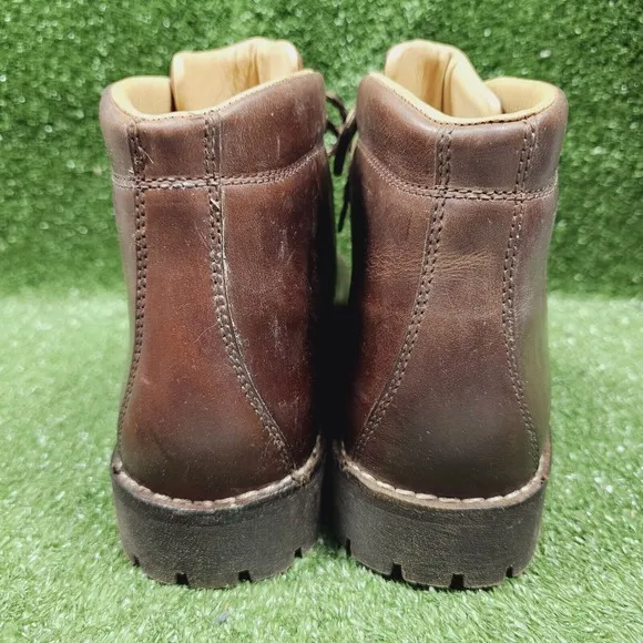 Alico Brown Leather Italy Made Hiking Mountaineering Ankle Boots Mens‎ Size 13