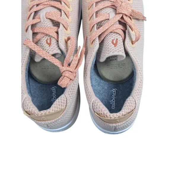 Allbirds Tree Pipers Peach White Mens 14 Lightweight Mesh Casual Walking Shoes