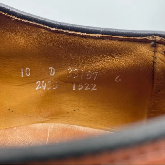 Allen Edmonds Garner Men Size 10 D Shoes Brown Leather Monk Strap Loafer Dress
