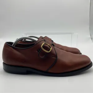 Allen Edmonds Garner Men Size 10 D Shoes Brown Leather Monk Strap Loafer Dress